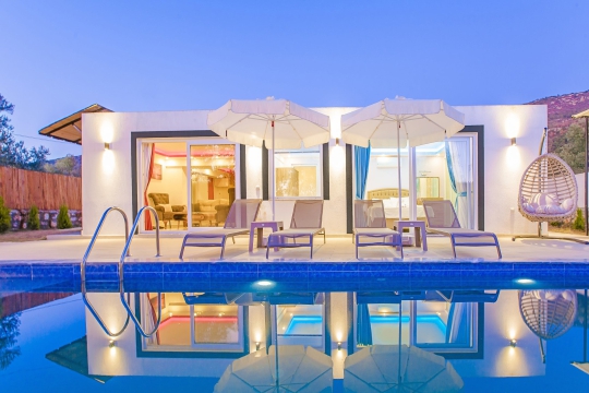 Kalkan Çayköy Korunaklı Villa Kosovalı | 2+1 Jakuzili