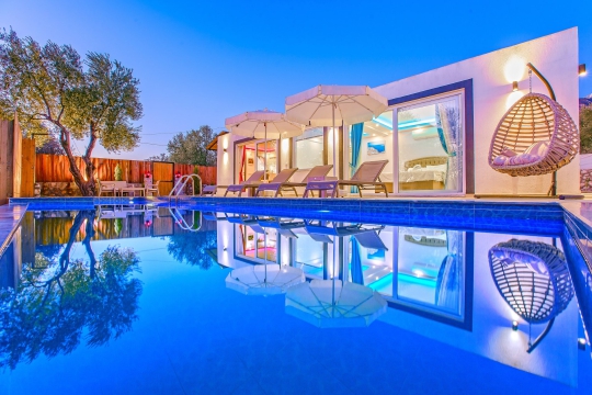 Kalkan Çayköy Korunaklı Villa Kosovalı | 2+1 Jakuzili